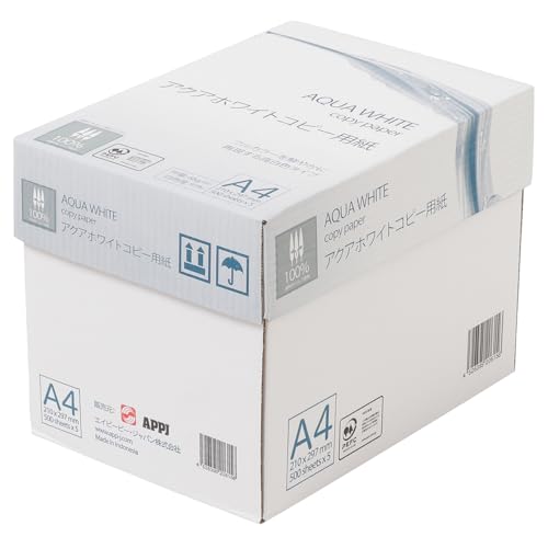 Aqua White Copy Paper A4 (500X5) 100% PEFC