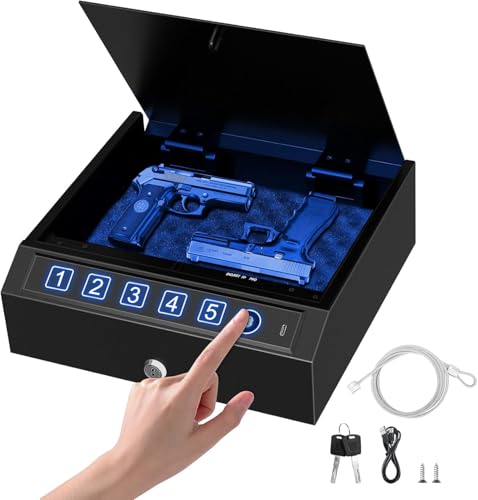 CTSAFEPRO Gun Safe,Biometric Fingerprint Gun Safe for Handgun Pistol Safes