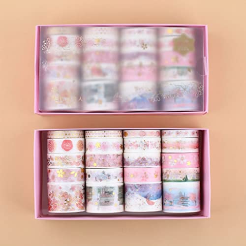 UOHLCX 20 Pcs/Set Washi Tape Set Adhesive DIY Scrapbooking Sticker Label Stationery