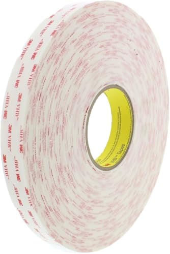 3M™ VHB™ Tape 4950, White, 1 in x 36 yd, 45 mil, 9 Roll/Case