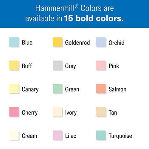 Hammermill Colored Paper, 20 lb Salmon Printer Paper, 11 x 17 - Made in the USA, Pastel Paper, 102103R - 1 Ream (500 Sheets)