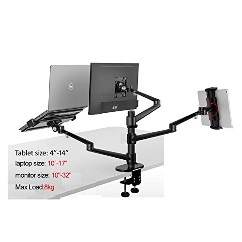 MXJIAYDNX OL-20L Aluminum Multifunction 10"-17" Laptop Stand 10"-32" Monitor Desktop Holder +4"-14" (Ol)