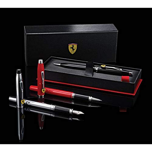 Cross Century II Scuderia Ferrari Refillable Ballpoint Pen, Medium Ballpen, Includes Luxury Gift Box - Black Lacquer