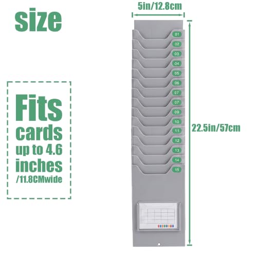 PFSLKXM Time Card Holder Wall Mount Rack Slot Pockets Hanging Organizer