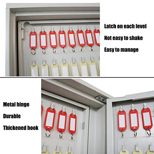 NOBIFT Steel Key Organizer Wall Mounted Key Cabinet Lock Box | Key Storage Cabine 300/350/400/450/500/600 Position w/Key Tags
