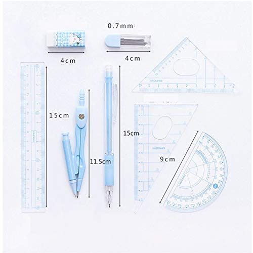 Geometry Set Compass/Math Set for Students with Shatterproof Storage Box, Geometry for School,Office Stationery Perfect Gift(4 Boxes) Drawing Tool