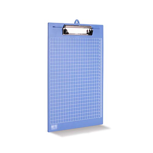 Clipboards Plastic Clipboards (Set of 5) Multi Pack Clipboard (Colored) Strong 12.5 X 8.6 Inch Holds 80 Sheets A5 Binder with Hanging Hole for Nurses, Students, Office (Color : Pink) (Blue)