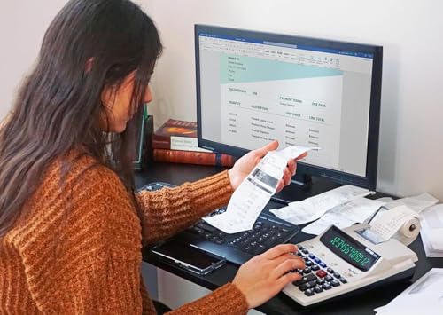 Victor Big Print 12-Digit Thermal Printing Calculator, White (1310)