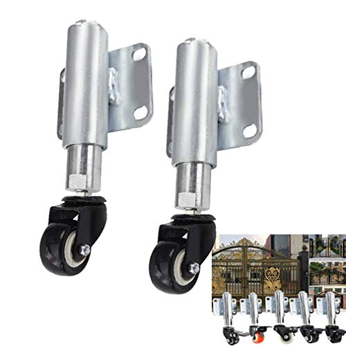 PWOBFBAZ Casters 1.5 inch Heavy-Duty Retractable Shock-Absorbing Spring, Silent Wear-Resistant Door Wheels, Retractable 30Mm Universal Wheels, Sturdy and Durable, 2Pcs