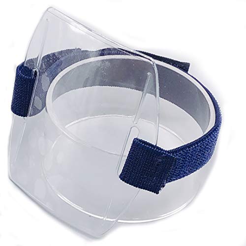 100 Pack Armband ID Badge Holder with Blue Strap – Arm Band for ID Cards & Badges – Adjustable, Secure Fit – Ideal for Work, Security, Events – by OnDepot.com