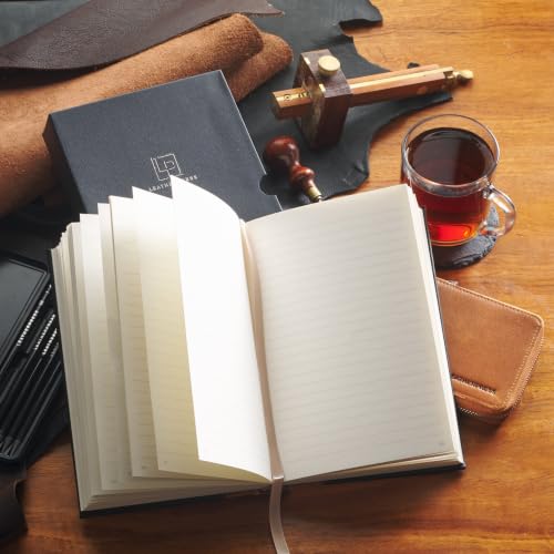 Leatherpress Hardcover Journal, Full-Grain Leather Executive Notebook