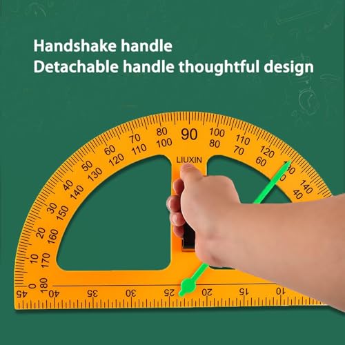 Magnetic Geometry Tool, School Supplies Protractor Compass Set, Teacher Multi Purpose Math Teaching Aids, Protractor Set, Magnetic Function May Vary with Blackboard Surface