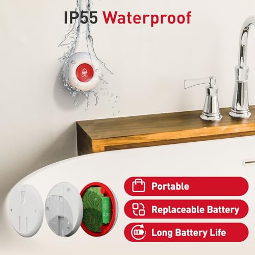 CallToU Caregiver Pager Wireless Alert Button Home Wireless Intercom System