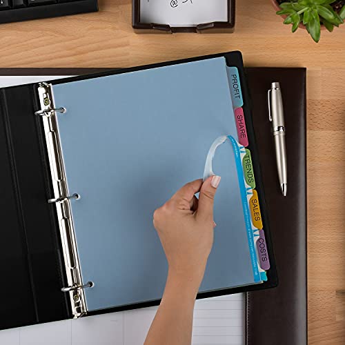 Index Maker Clear Label Punched Translucent Dividers Color: Multi, Tab Style: 5
