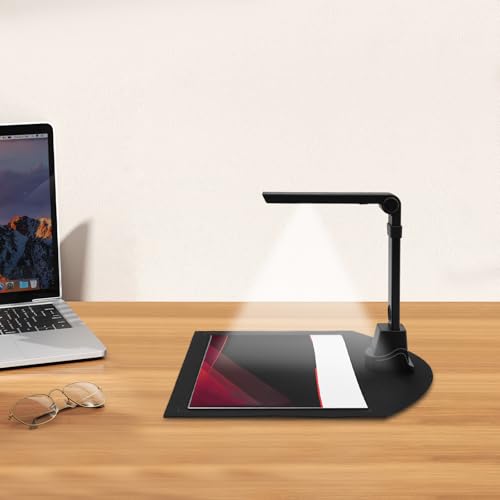 BRICZUNA A3 Book & Document Scanner 12MP Fast Scan Document Camera Scanners for Computers Portable Receipt & Photo Scanner Desktop Scanners for Mac & Windows, Video Recording, 200+ Languages OCR