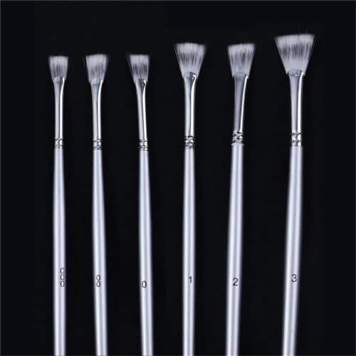 UYCVT Nylon Hair Fan-Shaped Oil Paintbrush Line Pencil Nylon Hair Paintbrush Wood Gouache Watercolor Brush Soft Hair Oil Brush