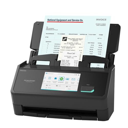 ScanSnap iX2500 Receipt Edition Wireless or USB High-Speed Scanner, Black