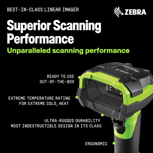 Zebra DS3608-SR Rugged Handheld Barcode Scanner | 1D/2D, QR Code