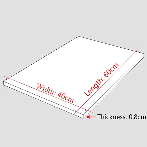 5 Pack White PVC Foam Board Sheets(0.8x40x60cm)