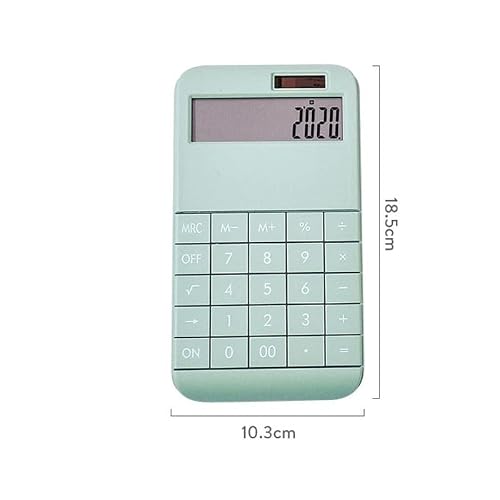 QERTYHJK Cute Cartoon Calculator Fashion Student Portable Small Solar Financial Cashier Girl 12-bit