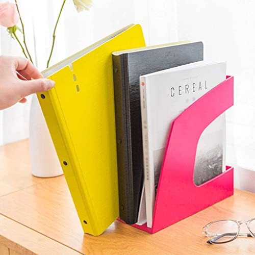 ONMYJFD 2 Pieces File Holder File Organizer Plastic Incline Desktop File Sorter 2 Compartments Desktop Organizer Desk File Bar Desktop File Sorter(Gray)