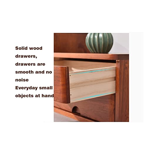 EliteBloom Desktop Organizer Storage Box - Solid Wood Storage Box, Flat File Cabinet, Wooden Desktop Drawer Cabinet, Desktop Storage Box with Lockable Drawers, 1/2/3/4 Floors Flat File Cabinet (A)