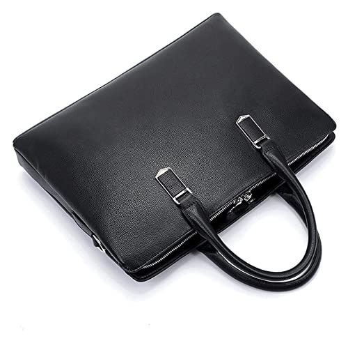 XIADENGLAN 13inch Laptop Portfolio Satchel Slim Business Briefcase Office Crossbody Shoulder Leather Messenger Bag