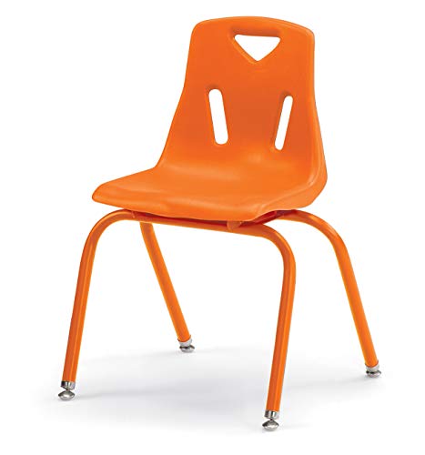 Jonti-Craft Berries 8126JC1114 Stacking Chair with Powder-Coated Legs, 16" Height, Orange