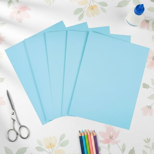 Vellum Bristol Cover 67 Pound, Smooth Finish, 250 Sheets Pack. – Premium Heavyweight Cardstock for Crafting, Printing, and Professional Projects, Acid-Free. (5, Blue, 8.5"x11")