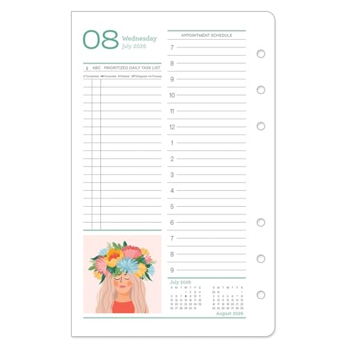 FranklinCovey - Her Point of View Ring-Bound Planner Refill | Two Pages Per Day (Compact, Jul 2026 - Jun 2027)