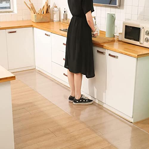 Hard-Floor Chair Mats 1.5mm clear pvc sheet Area Rug Large Clear Vinyl Runner Rug for Hard Wood/Tile Floor, Extra Long Plastic Hallway Carpet Protector, Door Mats, Indoor Outdoo,70-150cm wide Multiple