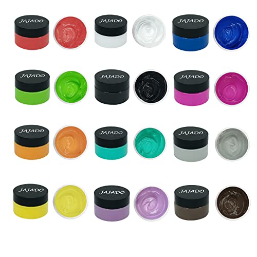 JAJADO 12 Jars Chalk Paste Paint for Stencils, Fabric Silk Screen Stencil Panit, Mesh Transfers Reusable Self Adhesive Stencil Paste Painting on Wood, T-Shirt, Chalkboard, Crafts Paste DIY Home Decor