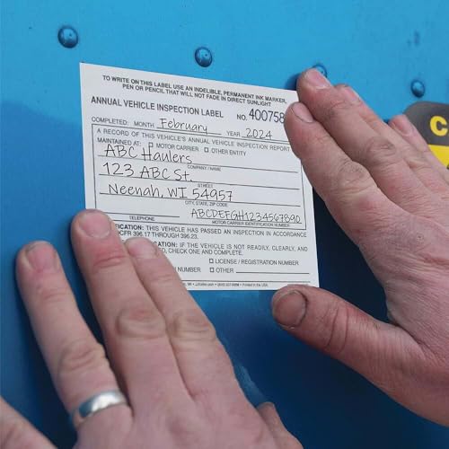 J. J. Keller Annual Vehicle Inspection Report Form and Label, 25 Pack