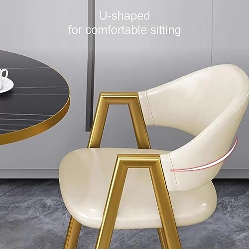 BBTF Conference Table Chairs Set Small Office Conference Table and Chairs Set of 2 Modern Help with Communication and Collaboration White+Gold 75cm (Color : Dark Grey)