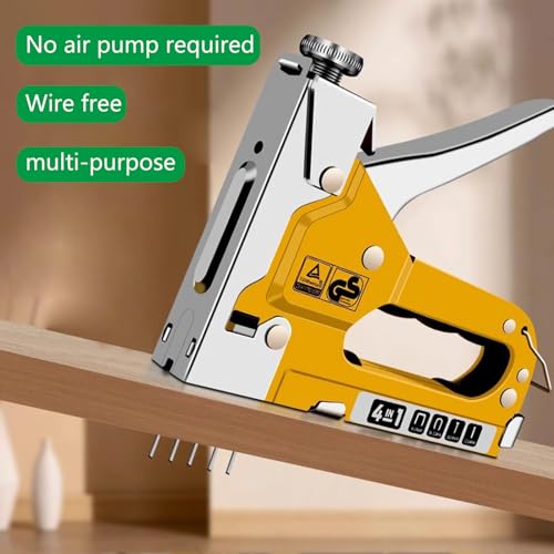 khbyt Heavy Duty Staple Guns Heavy Duty Stapler Staple Guns Trackers Machine Guns for Wood Furniture Woodworking