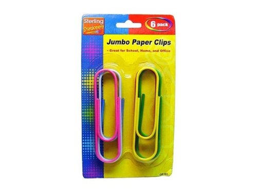 Jumbo paper clips, Case of 108