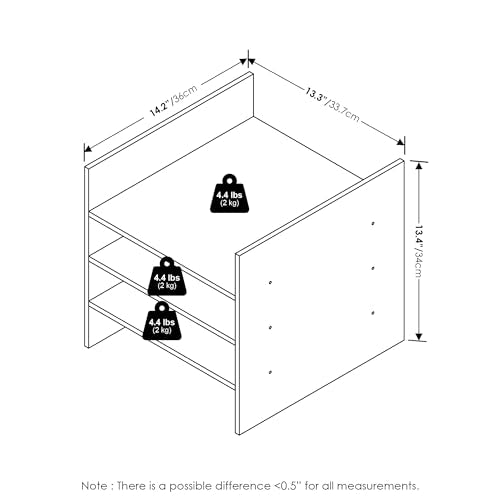 Furevol 3-Shelf Cube Insert, Cube Organizer, Fits into Extra Thick Cubes, for Organizers and Storage, White (Does not fit IKEA Kallax Shelving)