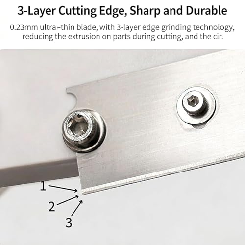 JBGYNU Manual Angle Cutter for Plastic & Wood, Model Making Building Tool, 0-45° Angle Cutting Station, with Protractor and Guide, Blade Thickness 0.23mm, for Hobbyists and Professionals