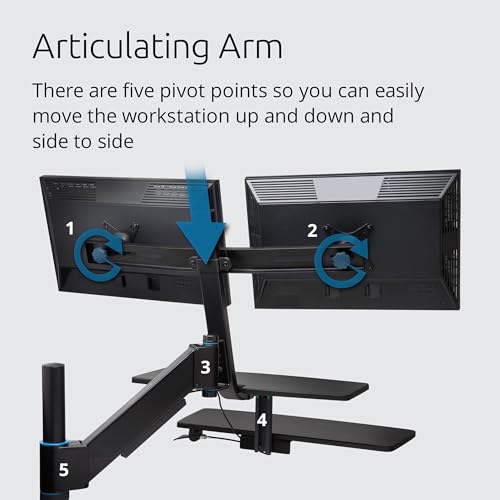 Kensington Dual Monitor Smart Fit Sit/Stand Workstation (K52796WW)