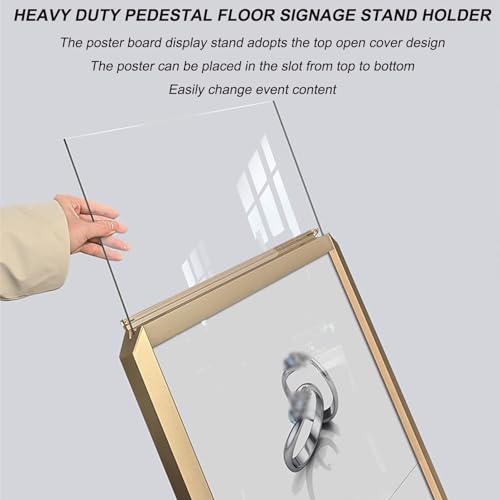 Heavy Duty Poster Sign Holder Floor Sign Stand, Adjustable Sidewalk Sign Holder Store Advertising Poster Display, Outdoor Indoor Standing Display Sign Holders, for School Church Business Show