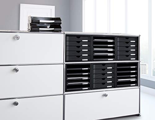 HAN 1450-14, SYSTEMBOX drawer set. Innovative, attractive design with 5 closed drawers, light-grey-blue