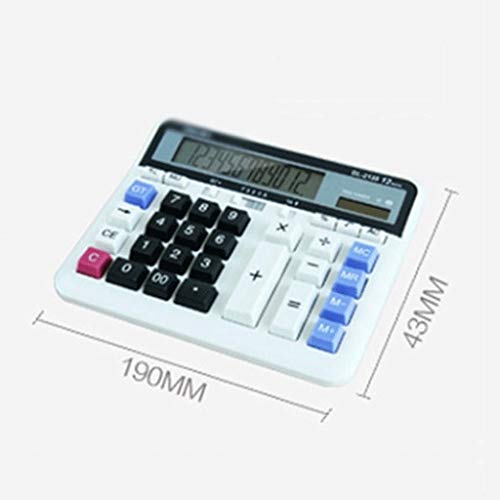 Calculator,12 Digit Solar Battery Basic, Power with Large LCD Display Office Calculators