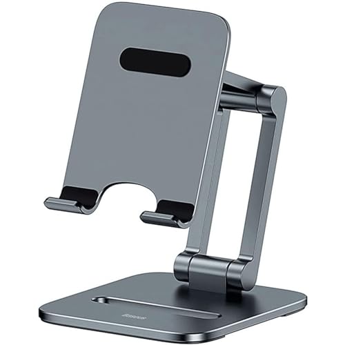 OATTIS Cellphone Holder All Aluminum Alloy Phone Stand Metal Desk Phone Stand Phone and Tablet Foldable Cell Phone Stand