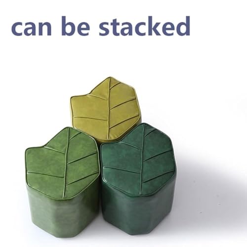 Step Stool Leaf Stool Solid Wood Frame Foam-Filled Seat Cushion