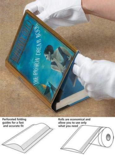 60 Yards of 10" Brodart Fold-On ARCHIVAL Book Jacket Covers - Center-Loading, Clear Mylar, Adjustable