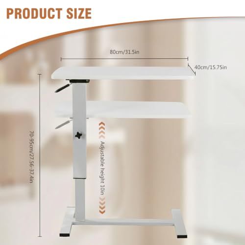 Pneumatic Lap Desks with Wheels 27.56-37.4in Adjustable Height