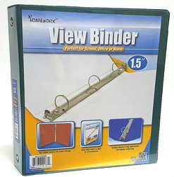 A+ Homework 1. 5" Clear View Pocket Binder - Dark Green