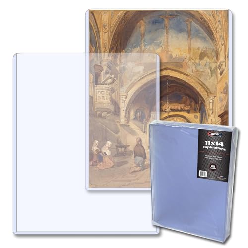 BCW Supplies Toploaders | 25-Pack | 11x14 Clear Rigid PVC Protectors | Top loaders for Cards | Trading Card top loaders Also Perfect for Photos and Posters | Hard Sleeves for Collectibles