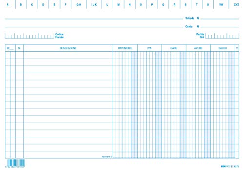 EDIPRO - E3379BL - 100 Cards give/Have/Balance/VAT Blue f.to 24x17