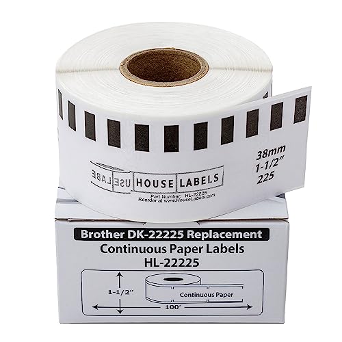HouseLabels Compatible with Brother DK-2225, 1-1/2" x 100'